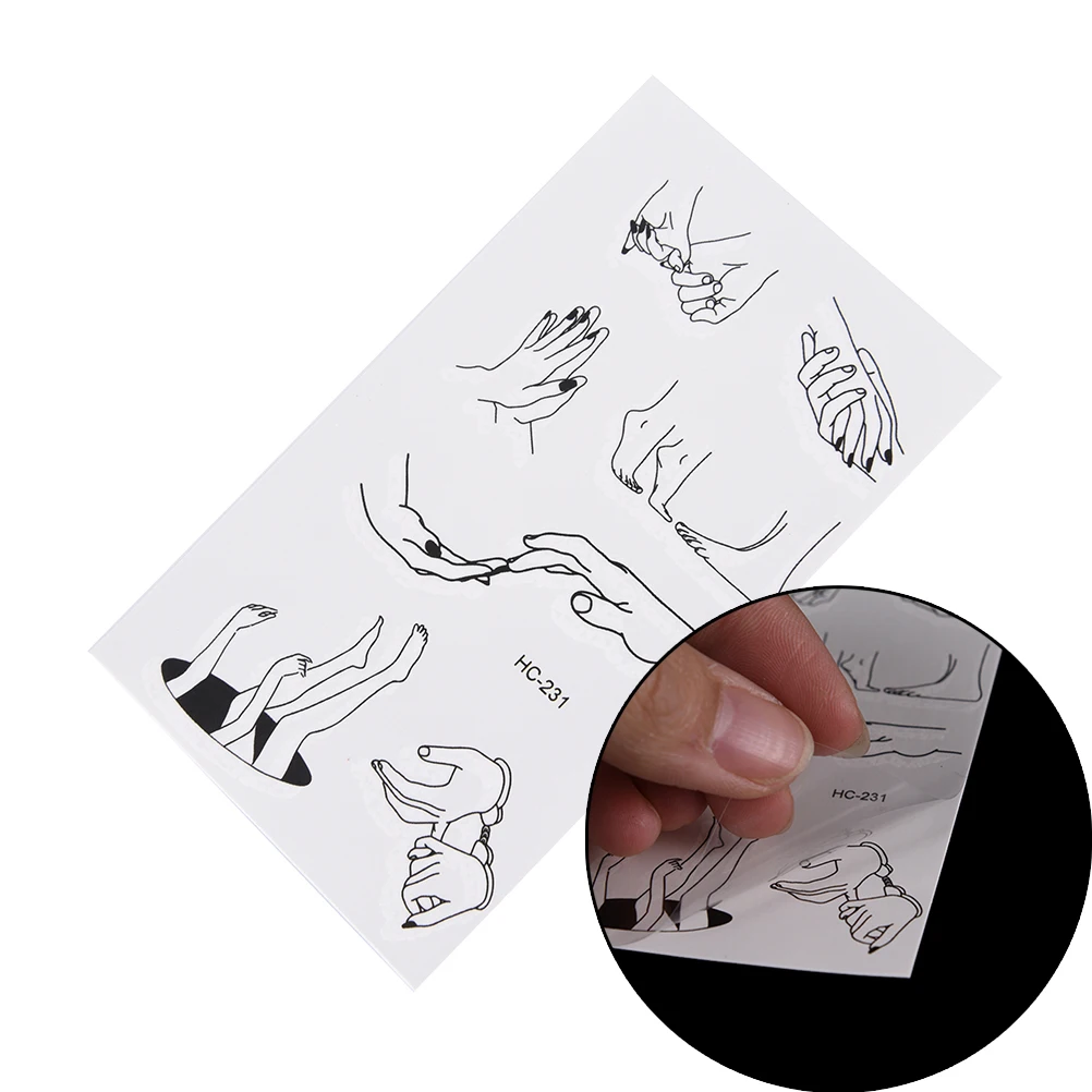 5pc Waterproof Tattoo Sticker Body Art Tattoo Water Transfer Feather Music Note Cross Barcode Temporary Tattoo Sticker
5pc Waterproof Tattoo Sticker Body Art Tattoo Water Transfer Feather Music Note Cross Barcode Temporary Tattoo Sticker