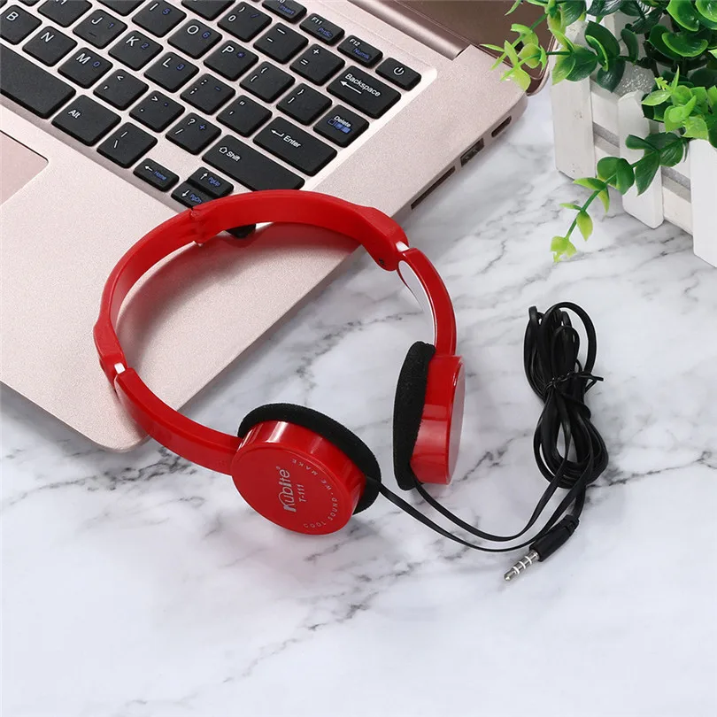 Kubite Kids Wired Big Headphones On Ear Foldable Stereo 3.5mm Headset For Earphone 5 colors Boys and girls A30 | Электроника