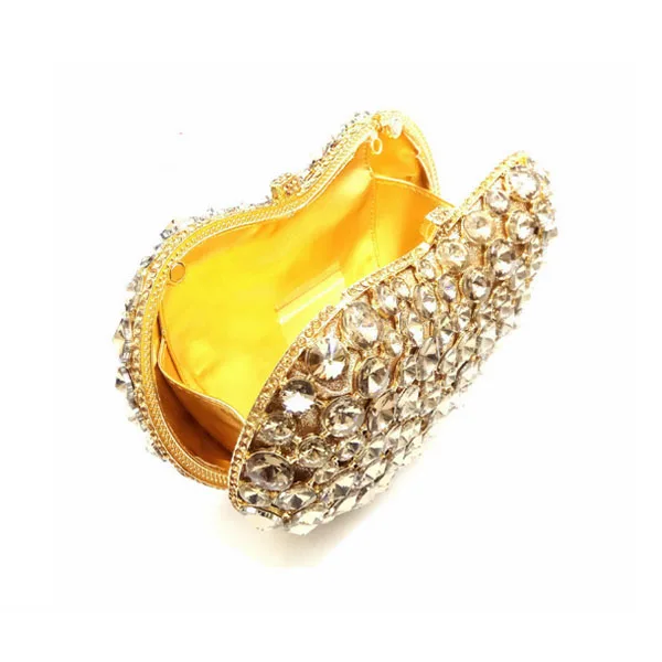 Elegant Gold Crystal & dimond Stone Women Metal Evening Party Minaudiere Bags Hollow Wedding Purse Bridal Handbag
Elegant Gold Crystal & dimond Stone Women Metal Evening Party Minaudiere Bags Hollow Wedding Purse Bridal Handbag