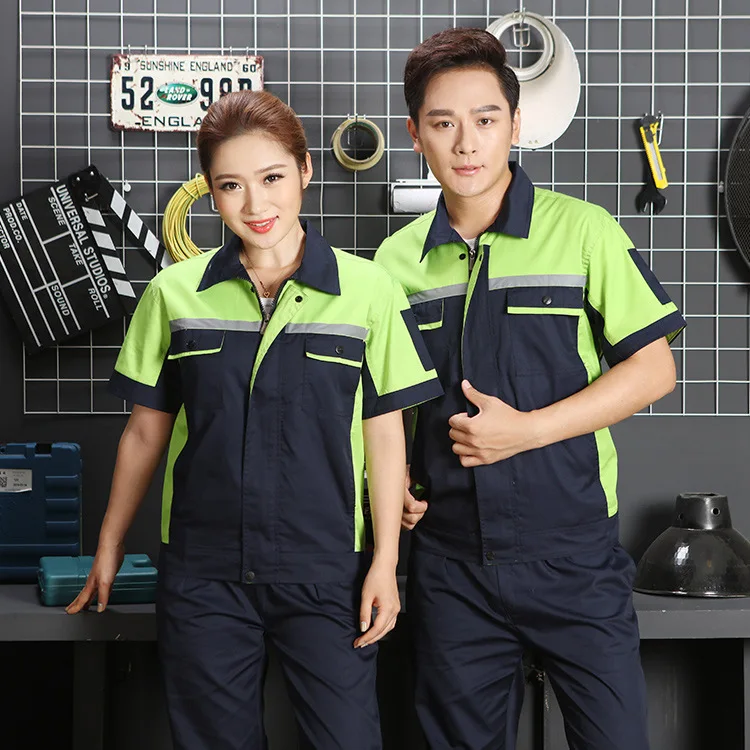 Reflective Uniform Men's Work Clothing Women Short Sleeve Coveralls Quick Dry Overalls for Worker Repairman Machine Auto Repair
Reflective Uniform Men's Work Clothing Women Short Sleeve Coveralls Quick Dry Overalls for Worker Repairman Machine Auto Repair