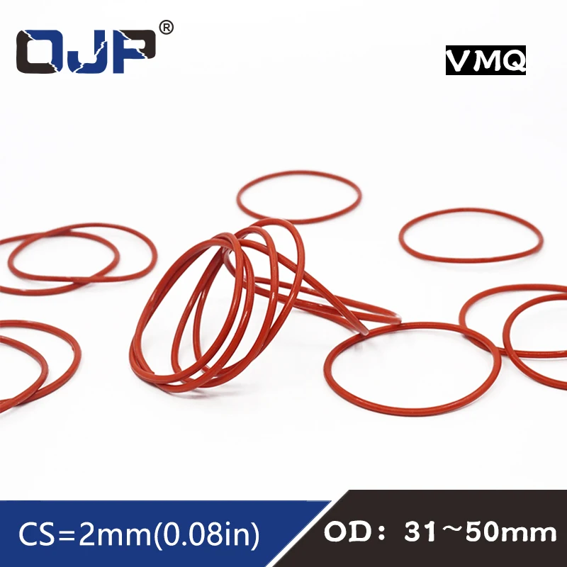 5PCS/lot Silicon Rings Silicone/VMQ O ring OD31/32/33/34/35/36/38/40/42/45/46/50*2mm Thickness Rubber O-Ring Seal Gaskets Washer
5PCS/lot Silicon Rings Silicone/VMQ O ring OD31/32/33/34/35/36/38/40/42/45/46/50*2mm Thickness Rubber O-Ring Seal Gaskets Washer