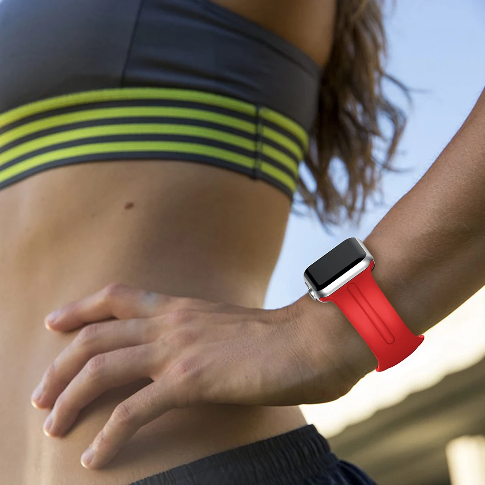 Silicone strap band for Apple Watch 42mm 38mm 44mm 40mm Rubber Bracelet Watchbands Strap I watch Series 5/4/3/2/1 Band Wristband
Silicone strap band for Apple Watch 42mm 38mm 44mm 40mm Rubber Bracelet Watchbands Strap I watch Series 5/4/3/2/1 Band Wristband