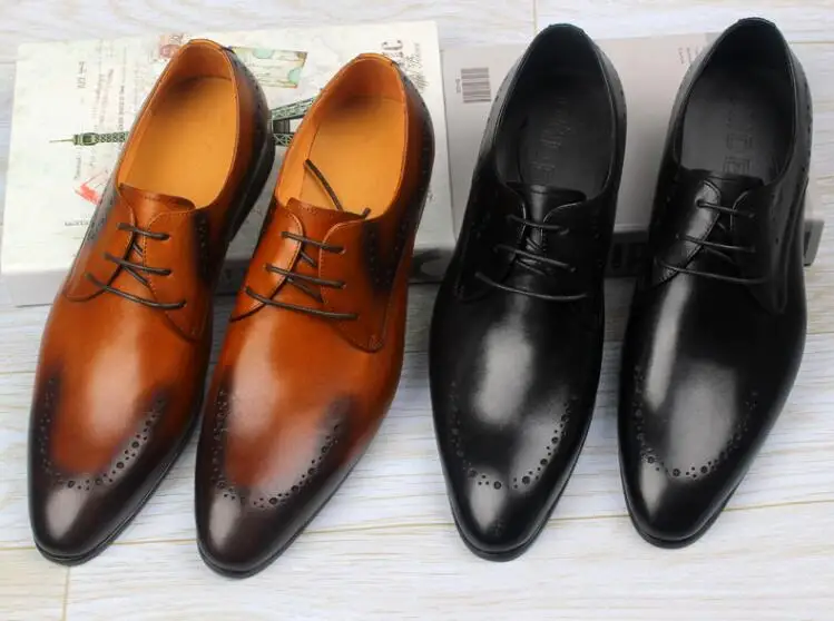 Classic Men Casual Business Genuine Leather Derby Shoes Men's Flat Wedding Party Pointed Toes Male Footwear Lace Up Moccasins
Classic Men Casual Business Genuine Leather Derby Shoes Men's Flat Wedding Party Pointed Toes Male Footwear Lace Up Moccasins