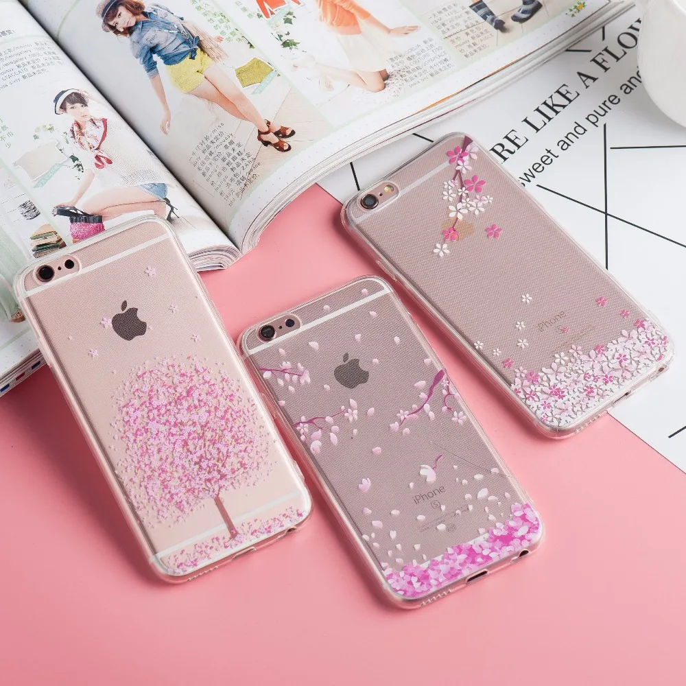 Мода Япония сладкие вишни чехол для телефона Apple iphone 6 6s плюс 5 5S SE Мягкий