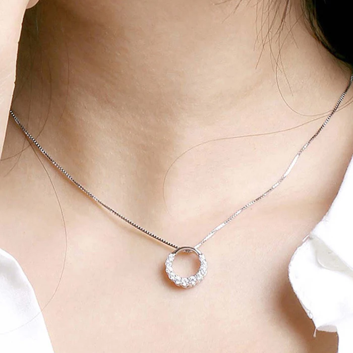ZRHUA Fashion Beauty Circle Clavicle Short Necklace 925 Sterling Silver Necklace For Women collares Cubic Zircon Silver Necklace
ZRHUA Fashion Beauty Circle Clavicle Short Necklace 925 Sterling Silver Necklace For Women collares Cubic Zircon Silver Necklace