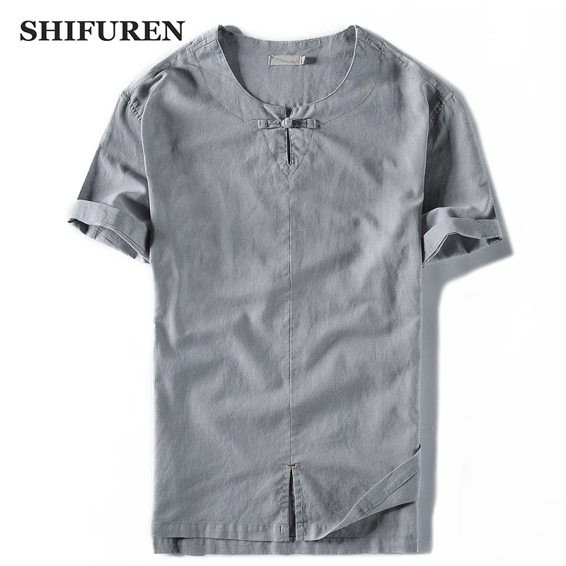 SHIFUREN Summer 2018 Men Causal Linen Cotton Shirts Short Sleeve Breathable Male Shirts Blouse Vintage Chinese Style Size M-4XL
SHIFUREN Summer 2018 Men Causal Linen Cotton Shirts Short Sleeve Breathable Male Shirts Blouse Vintage Chinese Style Size M-4XL