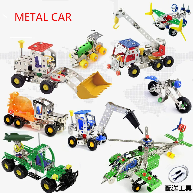 Конструктор детский инженерный автомобиль из металлического сплава|metal assembly|model