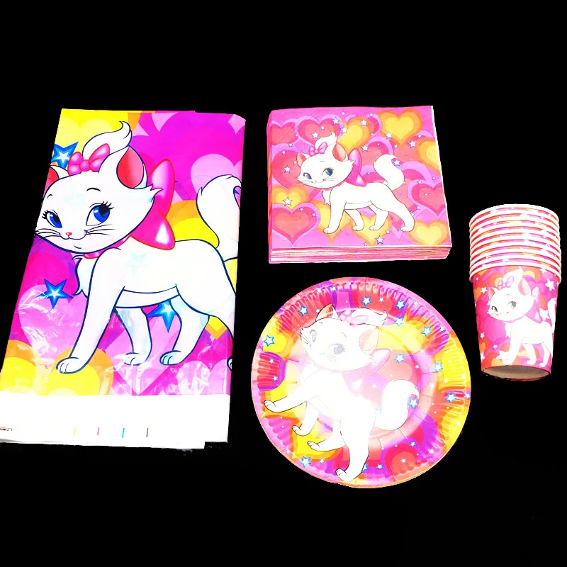 61pcs/lot Marie Cat theme disposable party tableware set Marie Cat plates cups napkins tablecloths birthday party decorations
61pcs/lot Marie Cat theme disposable party tableware set Marie Cat plates cups napkins tablecloths birthday party decorations