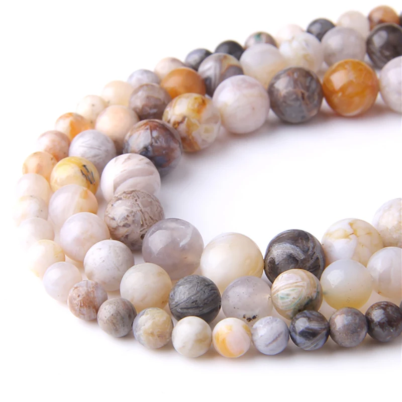 Smooth Natural Beads Bamboo leaf Stone Round Loose Beads For Jewelry Making 4 6 8 10 12MM Size DIY Bracelet Necklace Material
Smooth Natural Beads Bamboo leaf Stone Round Loose Beads For Jewelry Making 4 6 8 10 12MM Size DIY Bracelet Necklace Material