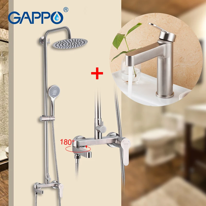 GAPPO stainless steel shower faucets wall mounted bathroom shower waterfall faucet bathroom Rainfall shower set bath tub faucet
GAPPO stainless steel shower faucets wall mounted bathroom shower waterfall faucet bathroom Rainfall shower set bath tub faucet