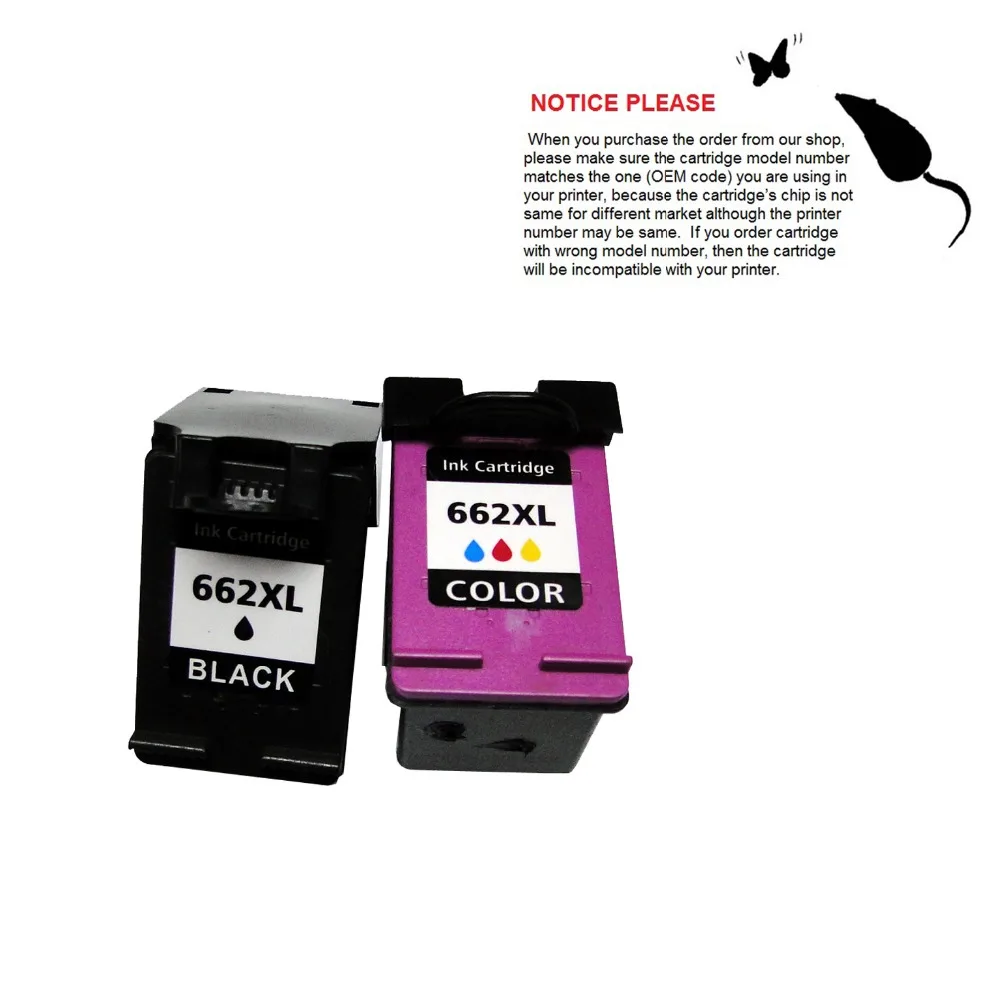 YOTAT 1set Remanufactured Ink cartridge CZ105A CZ106A for HP662 HP 662 HP662XL Deskjet Ink Advantage 1015 1515 2545 2645 3545
YOTAT 1set Remanufactured Ink cartridge CZ105A CZ106A for HP662 HP 662 HP662XL Deskjet Ink Advantage 1015 1515 2545 2645 3545