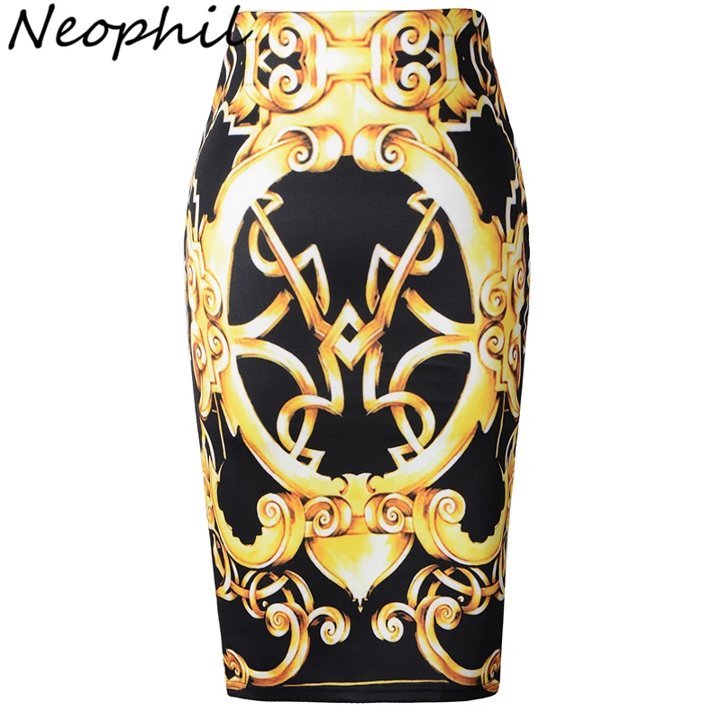 Neophil 2022 Retro Ethnic Gold Totem Print High Waist Sexy Midi Pencil Skirts Women's Elastic Black Slim Tutu Jupe Femme S1003
Neophil 2022 Retro Ethnic Gold Totem Print High Waist Sexy Midi Pencil Skirts Women's Elastic Black Slim Tutu Jupe Femme S1003
