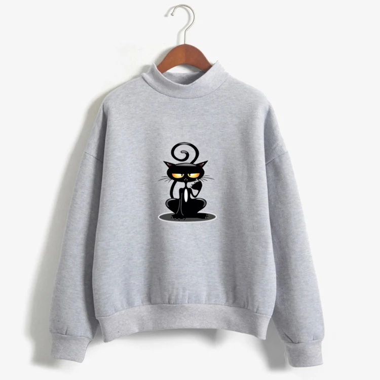 New Harajuku Sweatshirt Printed Casual Pullover Candy Colors Sitting Black Cat Printed Autumn Hoodies Girls Winter Thick Hoodie
New Harajuku Sweatshirt Printed Casual Pullover Candy Colors Sitting Black Cat Printed Autumn Hoodies Girls Winter Thick Hoodie