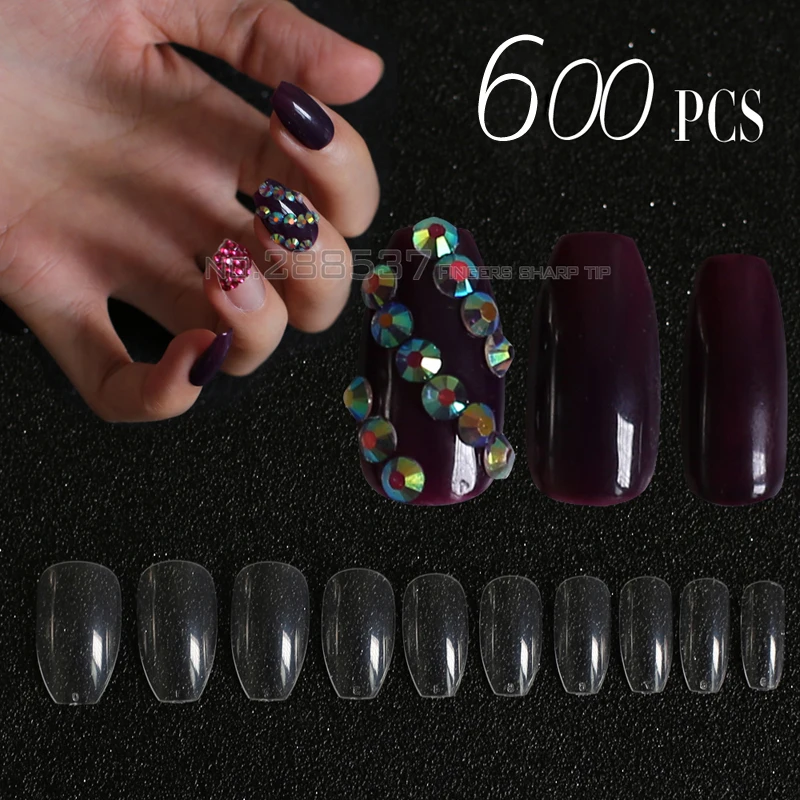 600pcs coffin Nails Transparent Nail Long False Nails Artificial Full Cover Fake Professional Manicure DIY mountain peak Designs
600pcs coffin Nails Transparent Nail Long False Nails Artificial Full Cover Fake Professional Manicure DIY mountain peak Designs