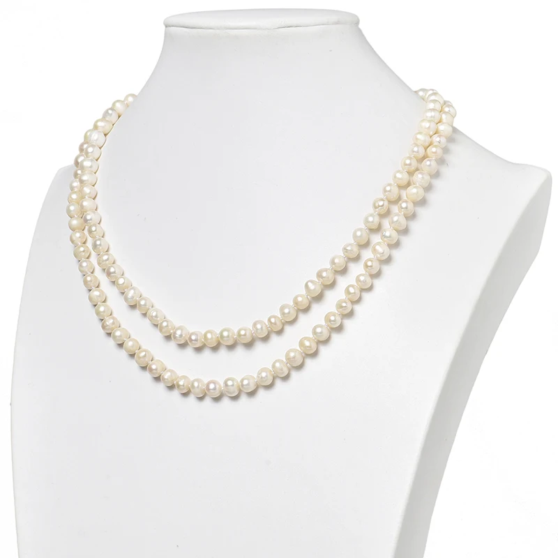 Size For 7-8mm Freshwater Natural Pearls Manual Diy White 2 rows Elegant Pearls Necklace 19inch Gem For Women's Day Gifts H470
Size For 7-8mm Freshwater Natural Pearls Manual Diy White 2 rows Elegant Pearls Necklace 19inch Gem For Women's Day Gifts H470