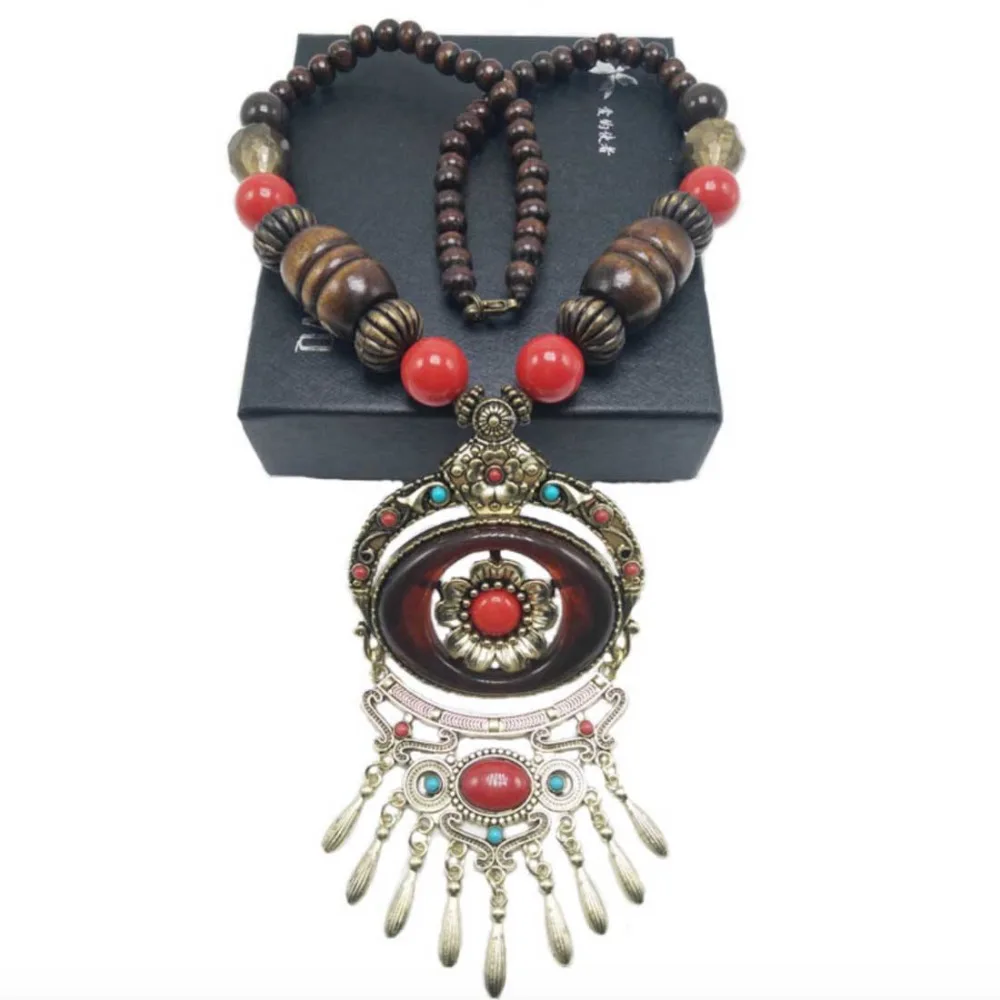 Бесплатная доставка Очаровательное ожерелье с подвеской из тибетского серебра