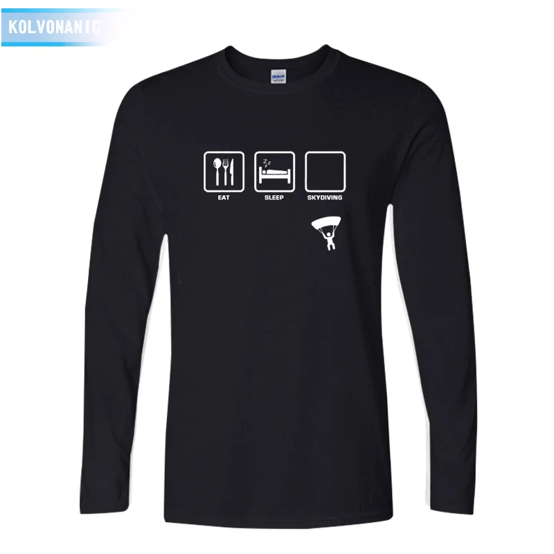 KOLVONANIG 2021 Brand Clothing Eat Sleep Skydiving Parachute Printed Funny Men's T Shirt Cotton Long Sleeve T-Shirt Top Tees
KOLVONANIG 2021 Brand Clothing Eat Sleep Skydiving Parachute Printed Funny Men's T Shirt Cotton Long Sleeve T-Shirt Top Tees
