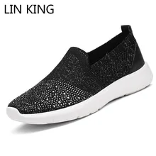 LIN KING/женские летние туфли на плоской подошве с дышащей сеткой