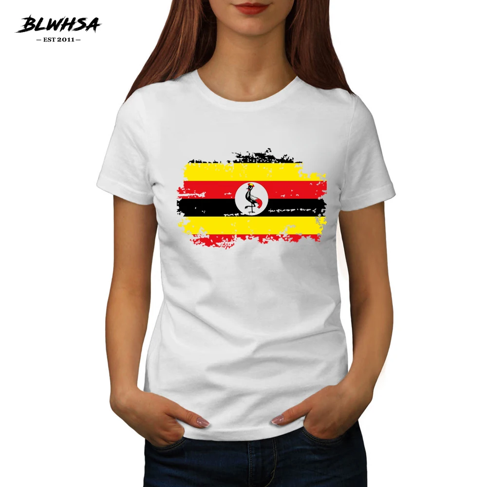 BLWHSA New Uganda Flag Printing T shirt Women Summer 100% Cotton Funny T-shirts Hip Hop Uganda National Flag Female Tees
BLWHSA New Uganda Flag Printing T shirt Women Summer 100% Cotton Funny T-shirts Hip Hop Uganda National Flag Female Tees