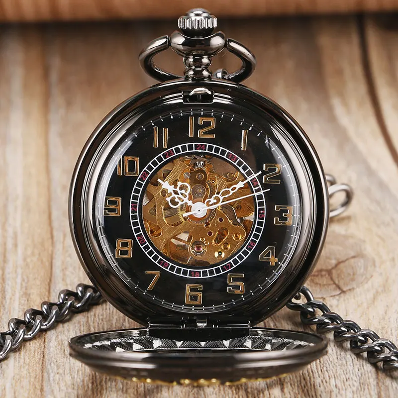 Bronze Vintage Automatic Mechanical Pocket Watch Black Pendant Fob Chain Antique Clock Gifts For Men Women Reloj De Bolsillo
Bronze Vintage Automatic Mechanical Pocket Watch Black Pendant Fob Chain Antique Clock Gifts For Men Women Reloj De Bolsillo