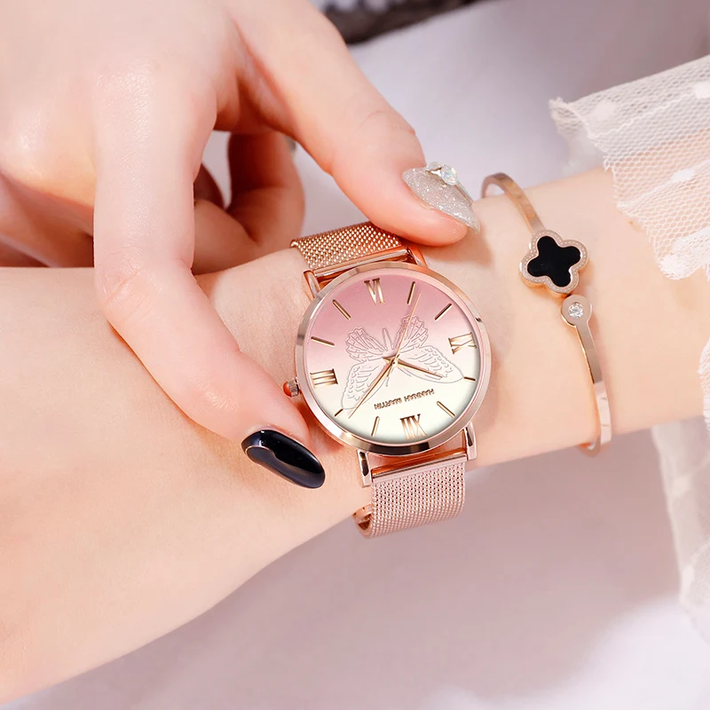 Women Watches Stainless Steel Mesh Pink 3D butterfly Ladies Watch Top Brand Japanese Movement Luxury Rose Gold Female WristWatch
Women Watches Stainless Steel Mesh Pink 3D butterfly Ladies Watch Top Brand Japanese Movement Luxury Rose Gold Female WristWatch