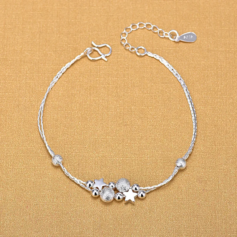 Wholesale 2022 Vintage Fashion Silver Color Matte Beads & Star Charm Bracelets For Women Jewelry
Wholesale 2022 Vintage Fashion Silver Color Matte Beads & Star Charm Bracelets For Women Jewelry
