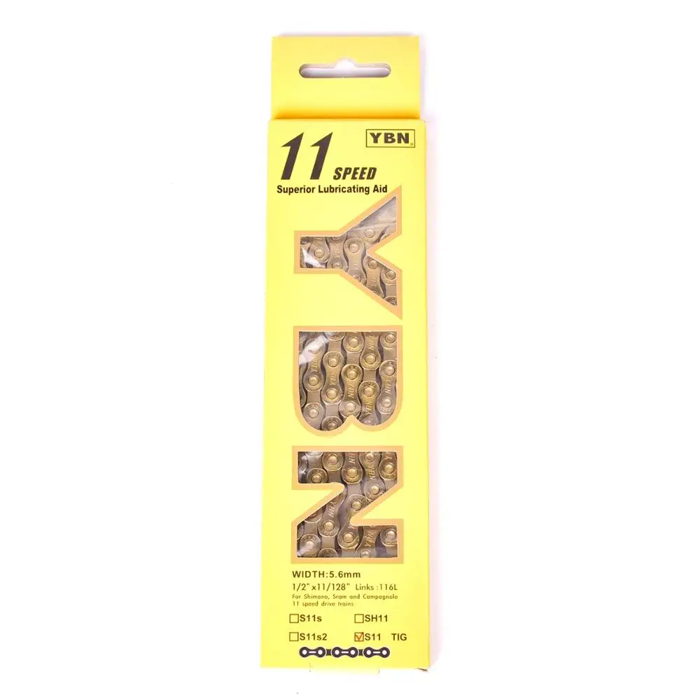 NEW YBN Ultralight 9 10 11 Speeds Bicycle Chain SLR Gold MTB Road Bike For M6000 M7000 M8000 264g Missinglink
NEW YBN Ultralight 9 10 11 Speeds Bicycle Chain SLR Gold MTB Road Bike For M6000 M7000 M8000 264g Missinglink
