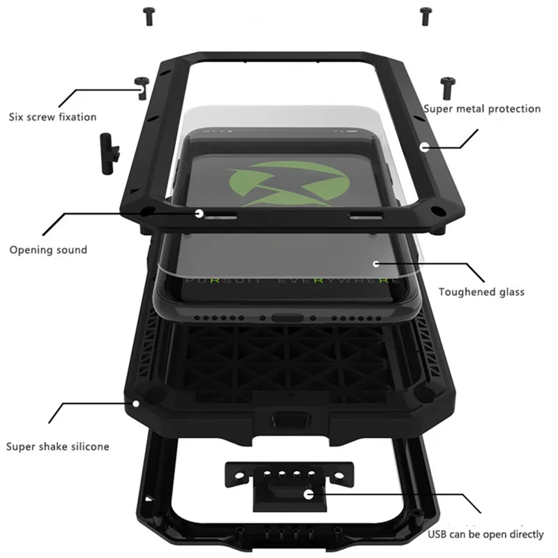Heavy Duty Protection Armor Metal Aluminum Phone Case for IPhone 13 11 12 Mini Pro XS MAX XR X 6 6S 7 8 Plus Shockproof Cover
Heavy Duty Protection Armor Metal Aluminum Phone Case for IPhone 13 11 12 Mini Pro XS MAX XR X 6 6S 7 8 Plus Shockproof Cover