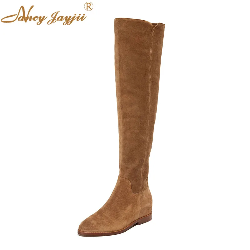 Flock Women Shoes Adult Boots Ladies knee-High Super High Square Heels Solid Round Toe Zipper Leisure Mature Slip-On Basic 2019
Flock Women Shoes Adult Boots Ladies knee-High Super High Square Heels Solid Round Toe Zipper Leisure Mature Slip-On Basic 2019