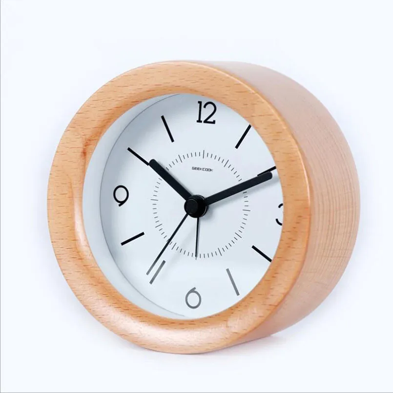 New Wooden Quartz Desk Clock With Blacklight For Table Decoration Mute Circular Alarm Clock Modern Design For Home Decoration
New Wooden Quartz Desk Clock With Blacklight For Table Decoration Mute Circular Alarm Clock Modern Design For Home Decoration
