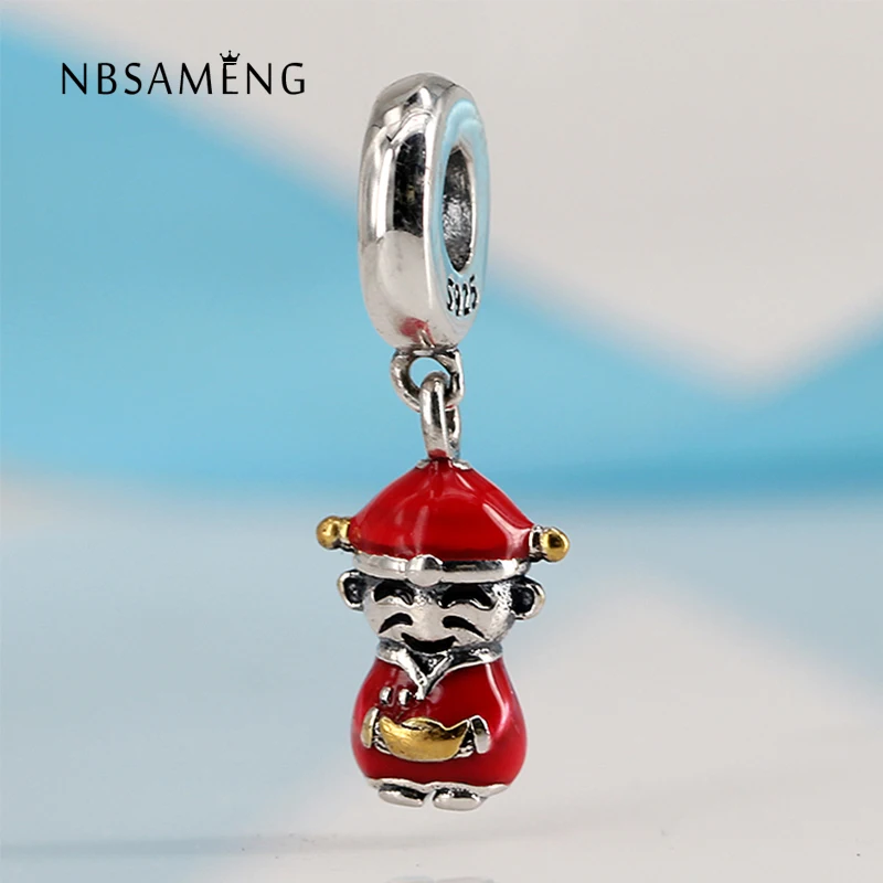 New 925 Sterling Silver Charm Red Enamel Chinese God Of Prosperity Fortune Luck Pendant Beads Fits Bracelet DIY Jewelry
New 925 Sterling Silver Charm Red Enamel Chinese God Of Prosperity Fortune Luck Pendant Beads Fits Bracelet DIY Jewelry