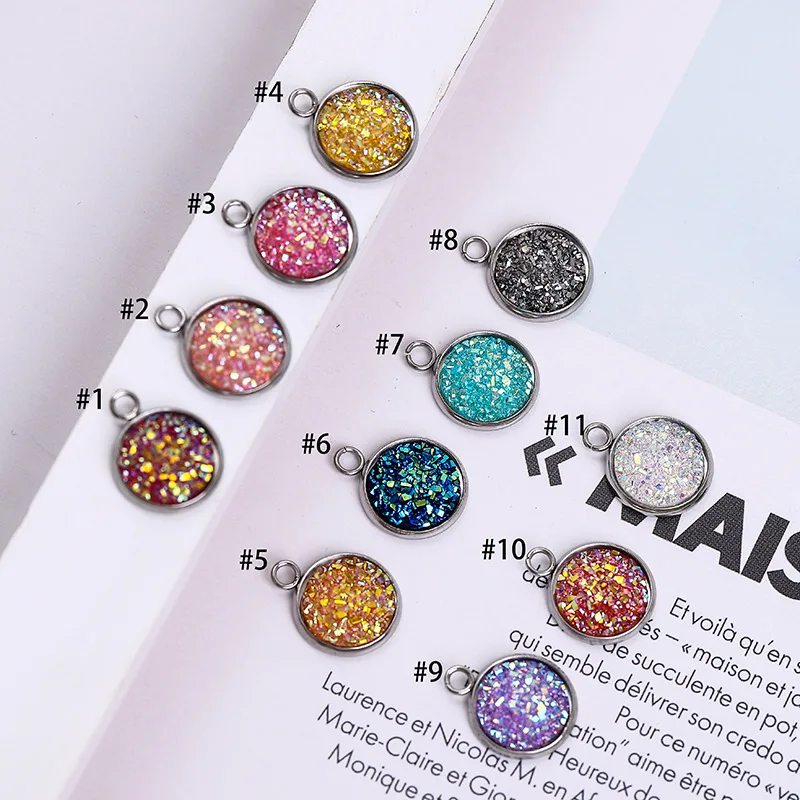 12mm Stainless Steel Crystal Round Pendant Elegant Charms DIY Accessories For Handmade Women Jewelry Necklace Bracelets
12mm Stainless Steel Crystal Round Pendant Elegant Charms DIY Accessories For Handmade Women Jewelry Necklace Bracelets