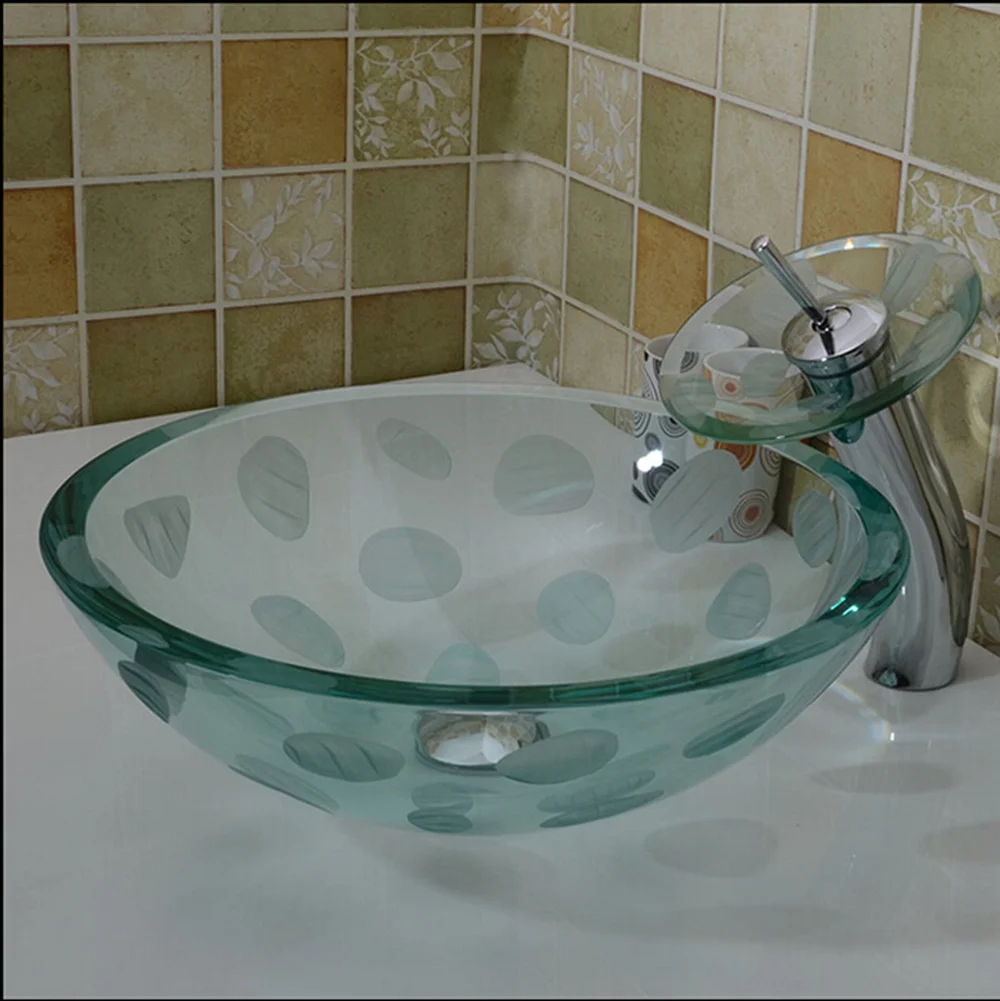 Bathroom Round Tempered Glass Above Counter Wash Basin Cloakroom Counter Top Vessel Sink LO7121111
Bathroom Round Tempered Glass Above Counter Wash Basin Cloakroom Counter Top Vessel Sink LO7121111