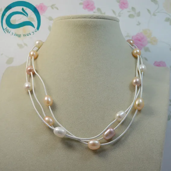 Real Leather Pearl Necklace Natural White Pink Purple AA 10-11MM Freshwater Pearl White Leather Necklace Woman Fine Jewelry
Real Leather Pearl Necklace Natural White Pink Purple AA 10-11MM Freshwater Pearl White Leather Necklace Woman Fine Jewelry