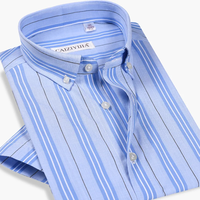 GREVOL Men Striped Shirts Casual Short Sleeved Cotton Men's Business Male Smart Casual Shirt Social Dress Shirts Outwear
GREVOL Men Striped Shirts Casual Short Sleeved Cotton Men's Business Male Smart Casual Shirt Social Dress Shirts Outwear