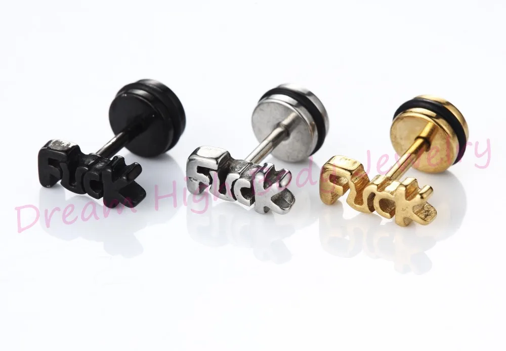 HENGKE Jewelry Ear Stud Stainless Steel Novelty Item Unisex Fine Stainless Steel Whole Screw Stud Earrings For Men Women Punk
HENGKE Jewelry Ear Stud Stainless Steel Novelty Item Unisex Fine Stainless Steel Whole Screw Stud Earrings For Men Women Punk