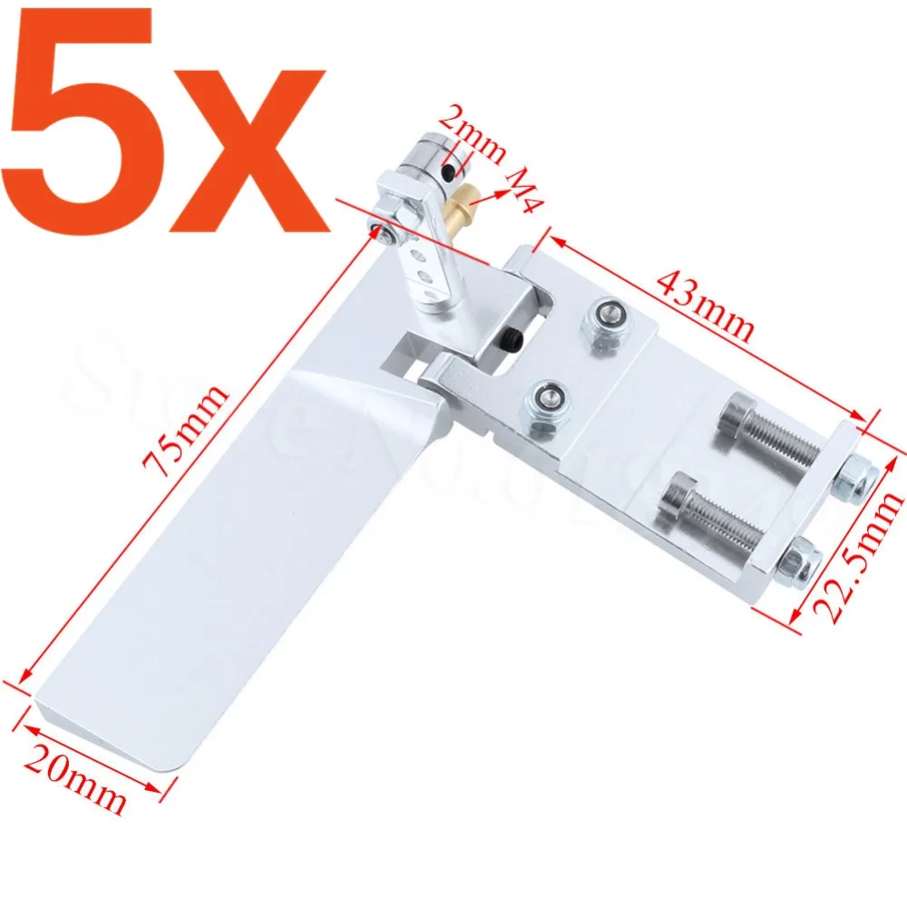 5pcs Metal Aluminum RC Boat Rudder 75mm 95mm Long with Water Suction Pickup Inlet For Remote Control Model Parts CNC
5pcs Metal Aluminum RC Boat Rudder 75mm 95mm Long with Water Suction Pickup Inlet For Remote Control Model Parts CNC