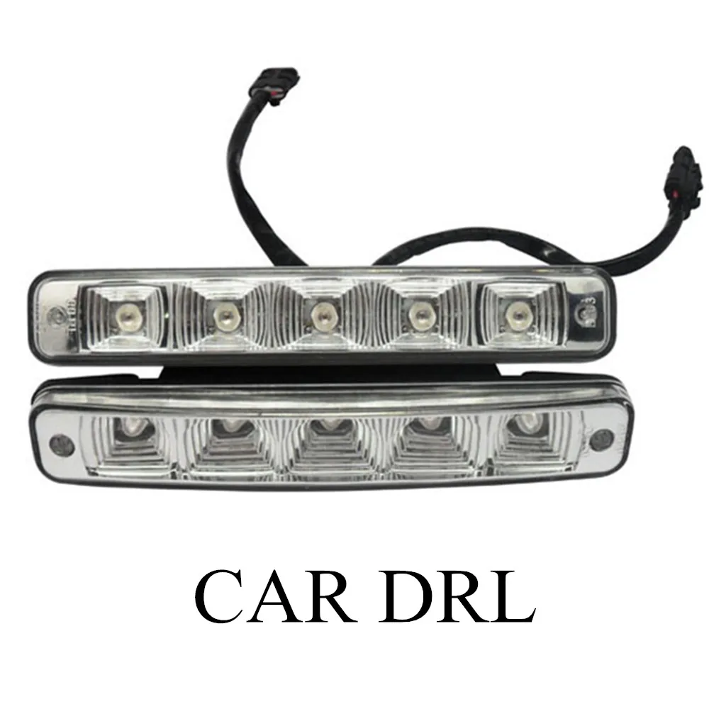 newest car daytime running lights 2PCS/ Set 5 LED DRL White car light high power waterproof 10W Highlight
newest car daytime running lights 2PCS/ Set 5 LED DRL White car light high power waterproof 10W Highlight