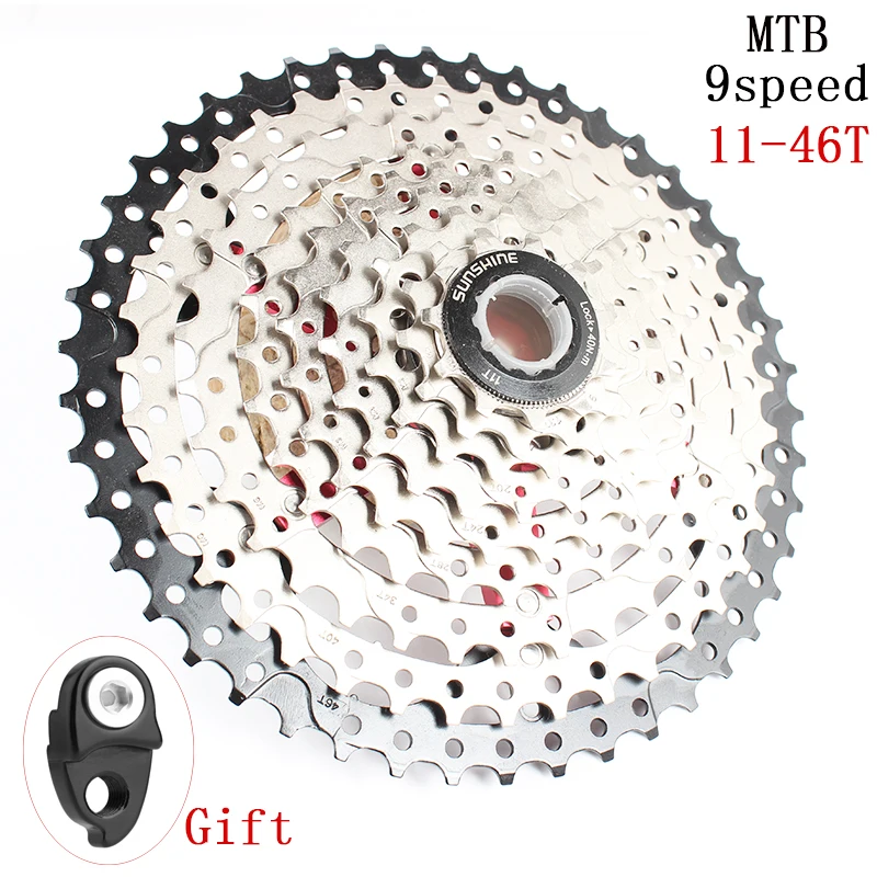 SUNSHINE-SZ MTB 9 Speed 11-46T Cassette 9s Sprockets 9speed 9v k7 Ratios Compatible With M430 M4000 M590 Mountain Bike
SUNSHINE-SZ MTB 9 Speed 11-46T Cassette 9s Sprockets 9speed 9v k7 Ratios Compatible With M430 M4000 M590 Mountain Bike