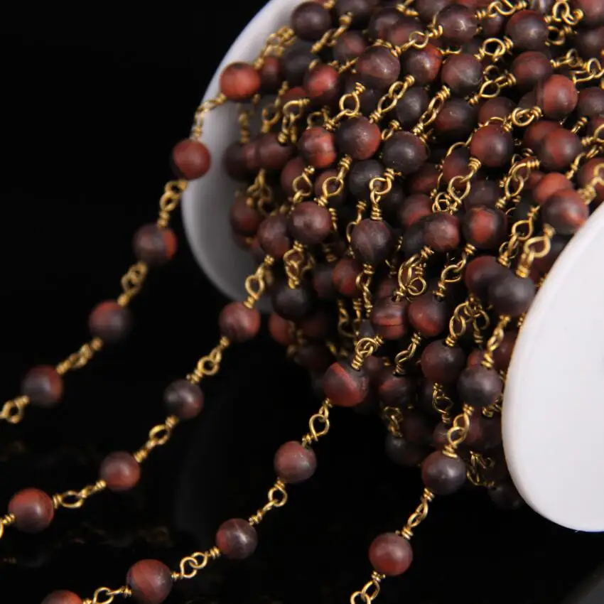 5Meter,Red Tiger eye Matte Round Bead Rosary Chain,6mm Natural Stone Brass Wire Wrapped Style Chains Bracelets Necklace Jewelry
5Meter,Red Tiger eye Matte Round Bead Rosary Chain,6mm Natural Stone Brass Wire Wrapped Style Chains Bracelets Necklace Jewelry