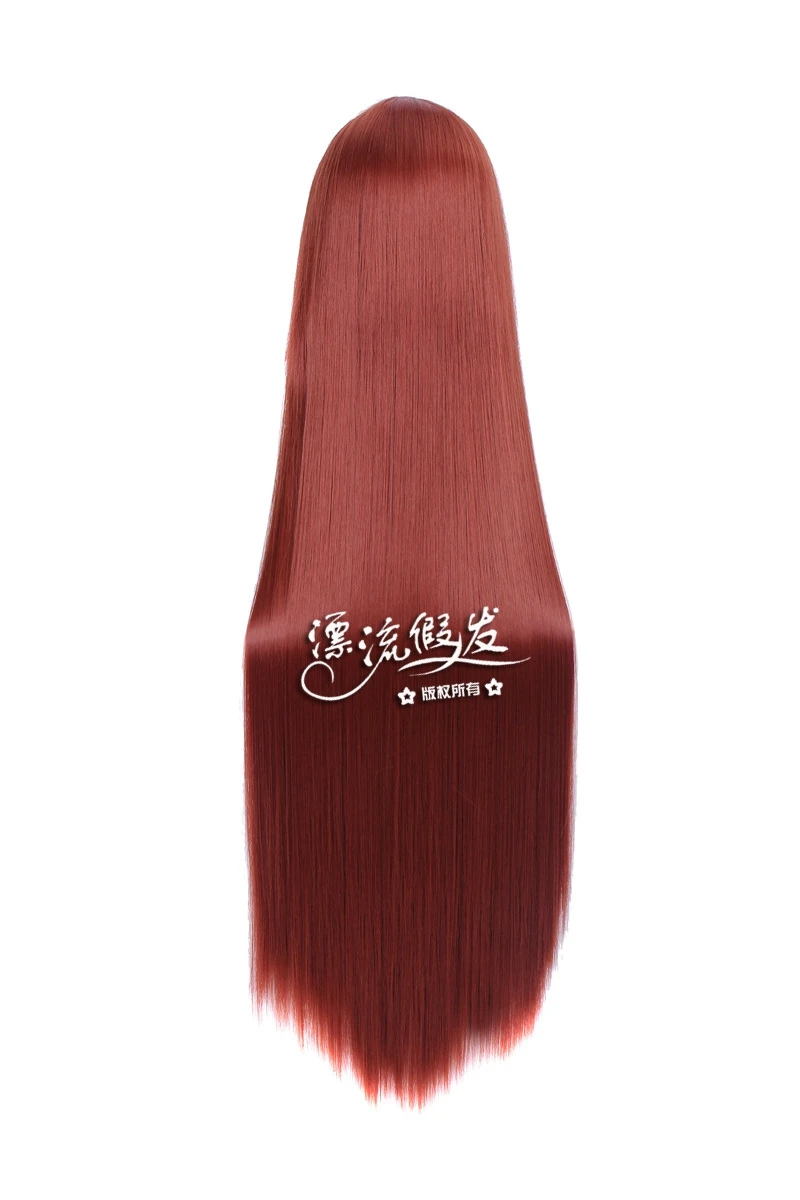 

EVA Asuka Langley Soryu Cosplay Wigs for Women 80cm Long Straight Gold Orange Heat Resistant Synthetic Hair Wig Female Fake Hai