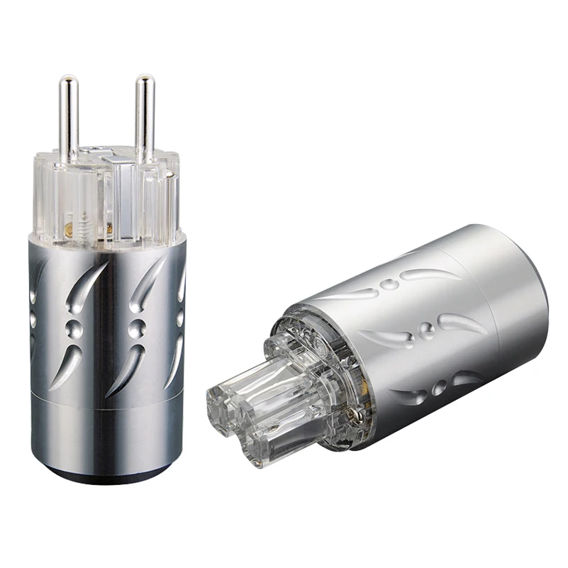 Viborg Transparent Aluminium Alloy VE512R+VF512R Pure Copper Rhodium Plated EU Plug Type Schuko Power Plug Hifi & IEC Connectors
Viborg Transparent Aluminium Alloy VE512R+VF512R Pure Copper Rhodium Plated EU Plug Type Schuko Power Plug Hifi & IEC Connectors
