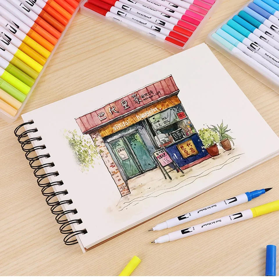 48/60/72/100PCS Colors FineLiner Drawing Painting Watercolor Art Marker Pens Dual Tip Brush Pen School Supplies
48/60/72/100PCS Colors FineLiner Drawing Painting Watercolor Art Marker Pens Dual Tip Brush Pen School Supplies