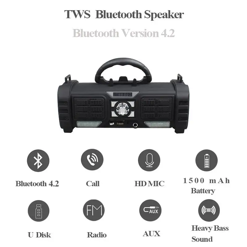 Bluetooth-колонка с FM радио, беспроводная акустическая система с сабвуфером, 10 Вт, для прослушивания музыки
Bluetooth-колонка с FM радио, беспроводная акустическая система с сабвуфером, 10 Вт, для прослушивания музыки