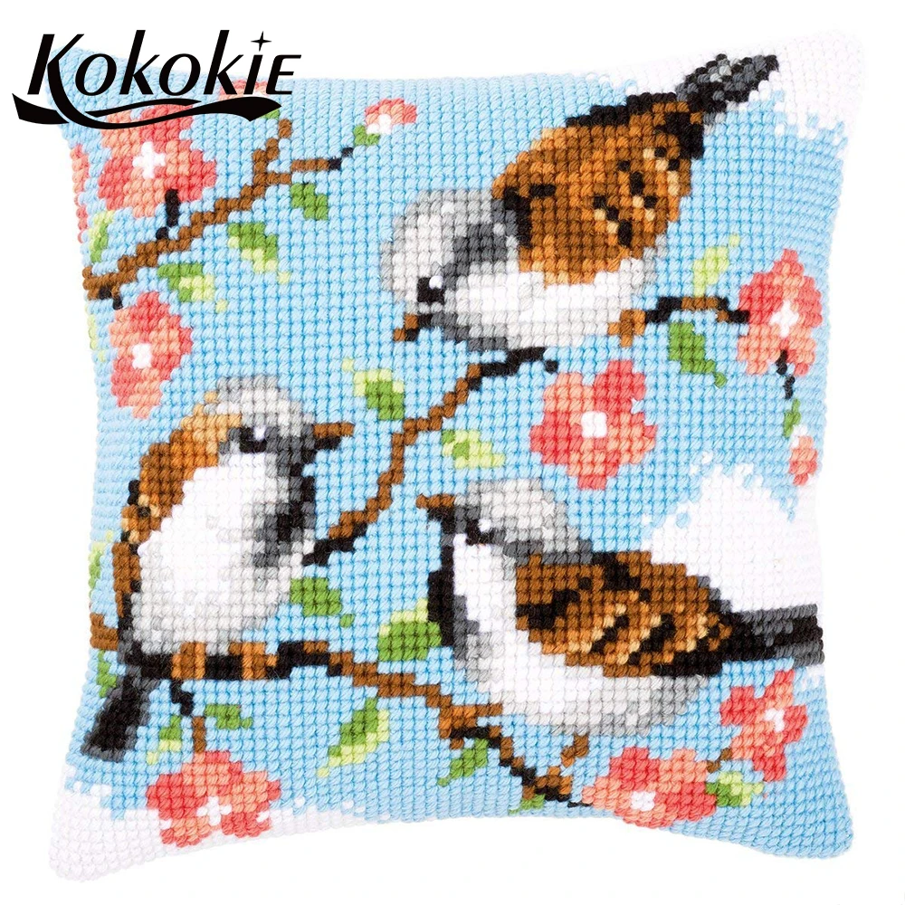 diy cross stitch kits embroidery yarn handicraft cushion mat birds pattern printed throw pillow case Counted Needlework Sets
diy cross stitch kits embroidery yarn handicraft cushion mat birds pattern printed throw pillow case Counted Needlework Sets