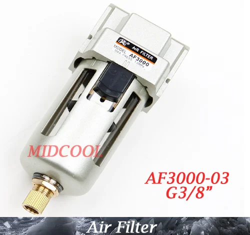 Блок очистки воздуха, воздушный фильтр AF3000-03 G3/8 ", пневматический фильтр SMC типа AF3000
Блок очистки воздуха, воздушный фильтр AF3000-03 G3/8 ", пневматический фильтр SMC типа AF3000