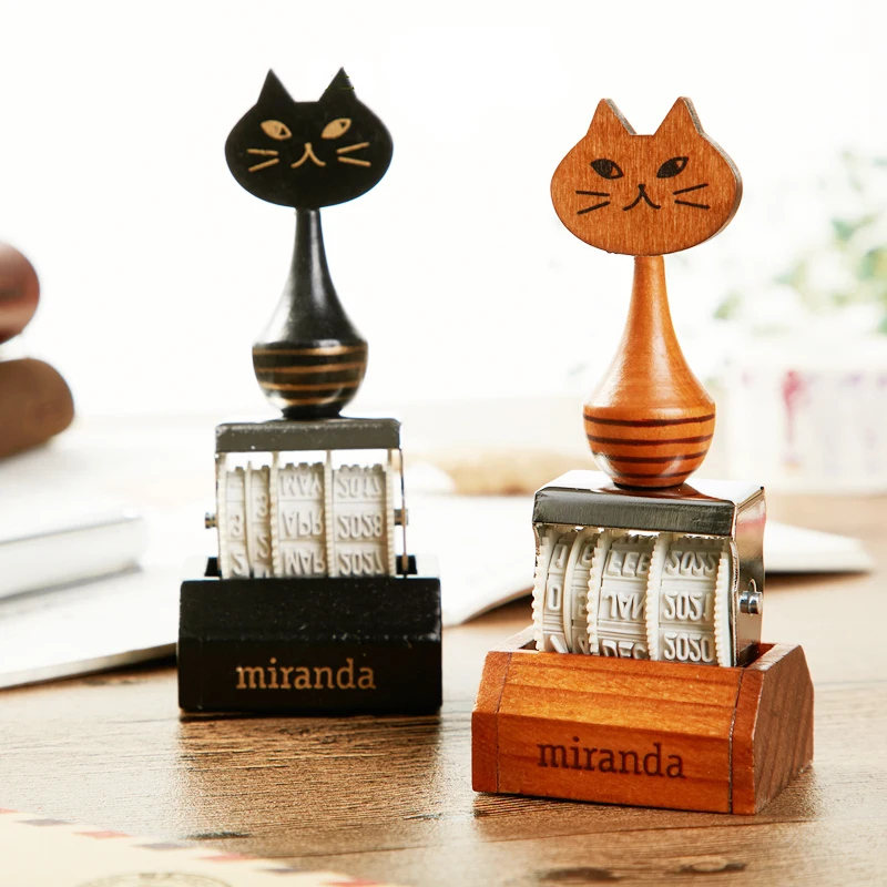 Retro Wood Miranda Cat Date Roller Stamps DIY Handmade Scrapbook Photo Album Diary Book Decoration Office School Student Stamps
Retro Wood Miranda Cat Date Roller Stamps DIY Handmade Scrapbook Photo Album Diary Book Decoration Office School Student Stamps