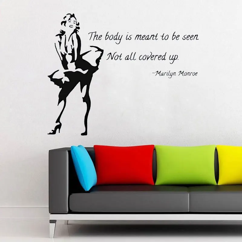 Marilyn Monroe Inspirational Quote Decals The Body Is Meant To Be Seen Vinyl Wall Sticker Beauty Girl Room Decor Mural 3072
Marilyn Monroe Inspirational Quote Decals The Body Is Meant To Be Seen Vinyl Wall Sticker Beauty Girl Room Decor Mural 3072