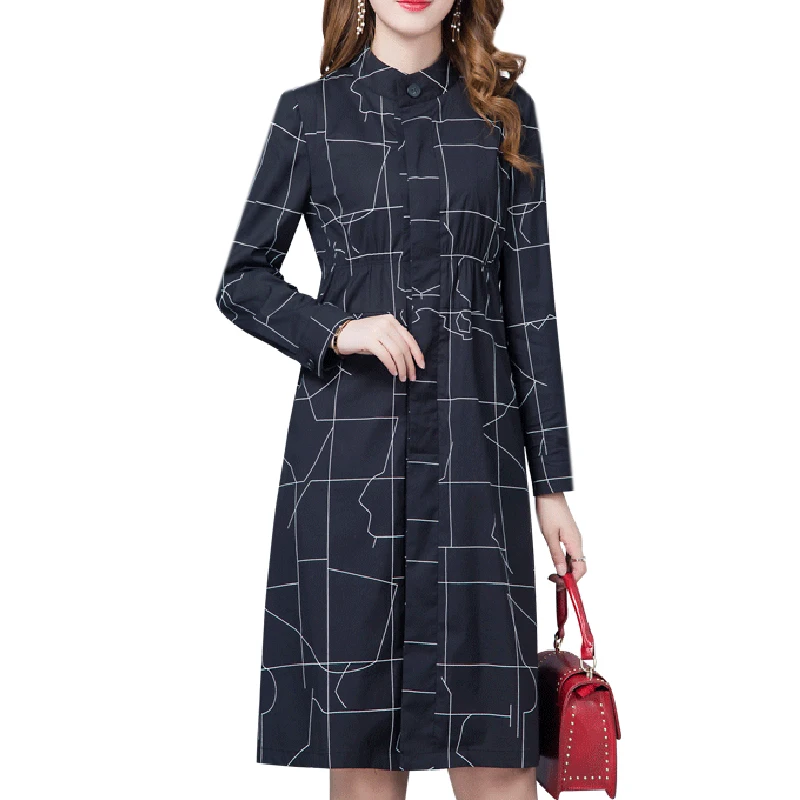 New Plaid Windbreaker Outwear Women Spring Autumn 2019 Fashion Long Casual Print Thin Women Windbreaker Korean Loose Trench Coat
New Plaid Windbreaker Outwear Women Spring Autumn 2019 Fashion Long Casual Print Thin Women Windbreaker Korean Loose Trench Coat