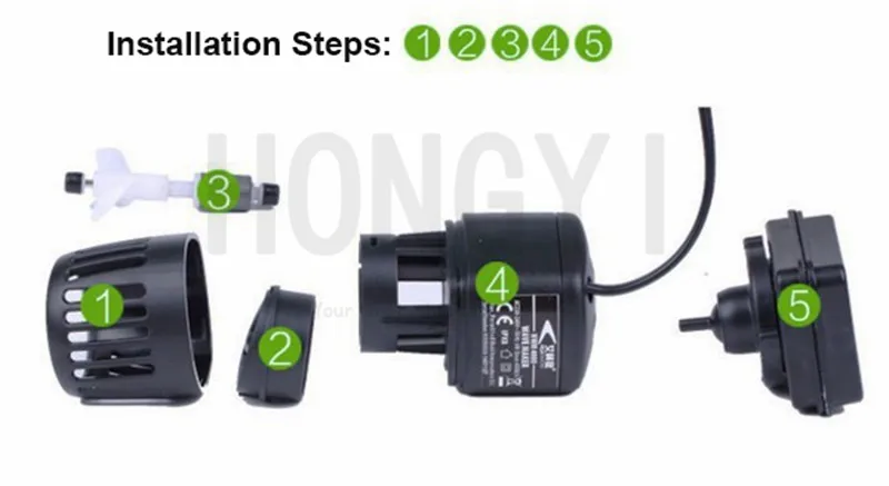 RESUN HWM2000/4000/6000 magnetic base fish tank wave pump